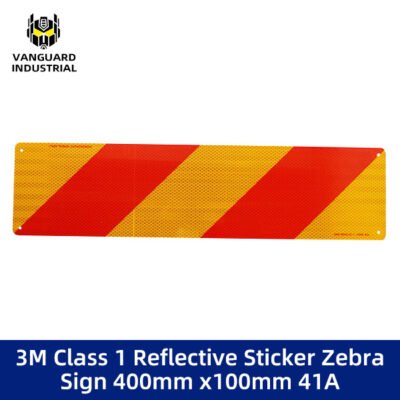 Reflective Sticker Zebra Sign 400mm x100mm 41A Left