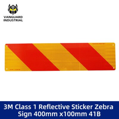 Reflective Sticker Zebra Sign 400mm x100mm 41B Right