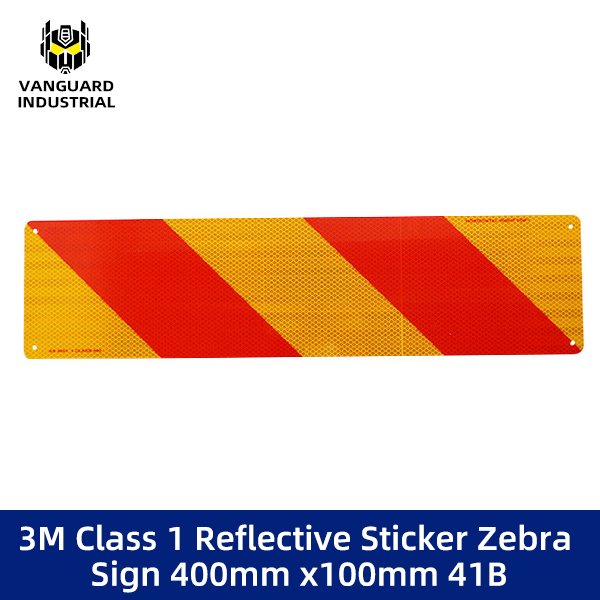 Reflective Sticker Zebra Sign 400mm x100mm 41B Right
