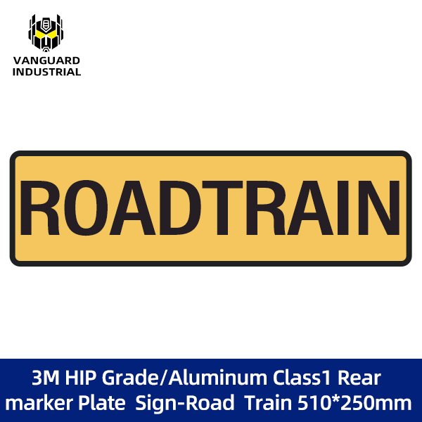 3M HIP Grade/Aluminum Class1 Rear marker Plate  Sign-Road  Train 510*250mm