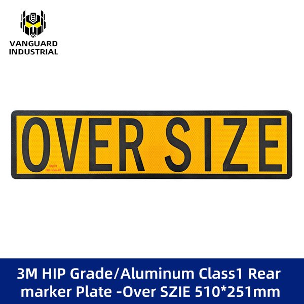 3M HIP Grade/Aluminum Class1 Rear marker Plate -Over SZIE 510*251mm