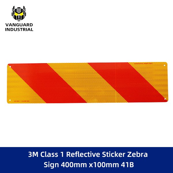3M Class 1 Reflective Sticker Zebra Sign 400mm x100mm 41B