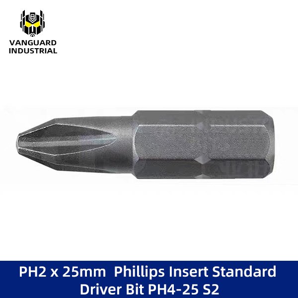 PH2 x 25mm Phillips Insert Standard Driver Bit PH4-25 S2