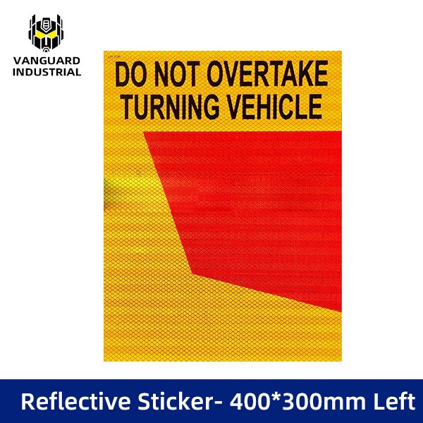 3M HIP Grade Class1 LEFT Rear Marking Plate Reflective Sticker- 300*400mm Left